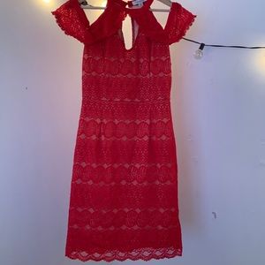 Francesca’s formal red dress
